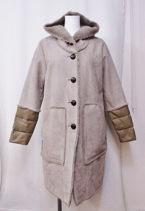 楽天市場】【中古】グラン山貴 Nerine フェイクムートン×ダウンコート 