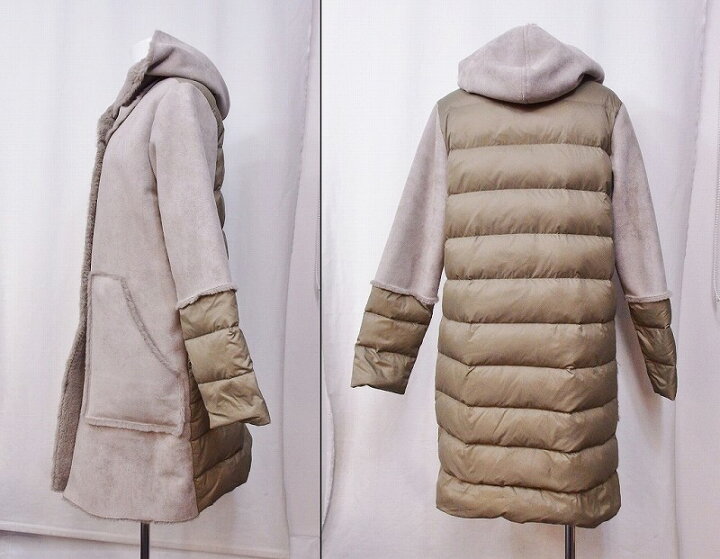 楽天市場】【中古】グラン山貴 Nerine フェイクムートン×ダウンコート 
