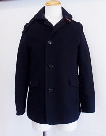 【中古】gloster グロスター ウール　ステンカラーコート　ミドル丈 メンズ S ダークネイビー ok4604200573