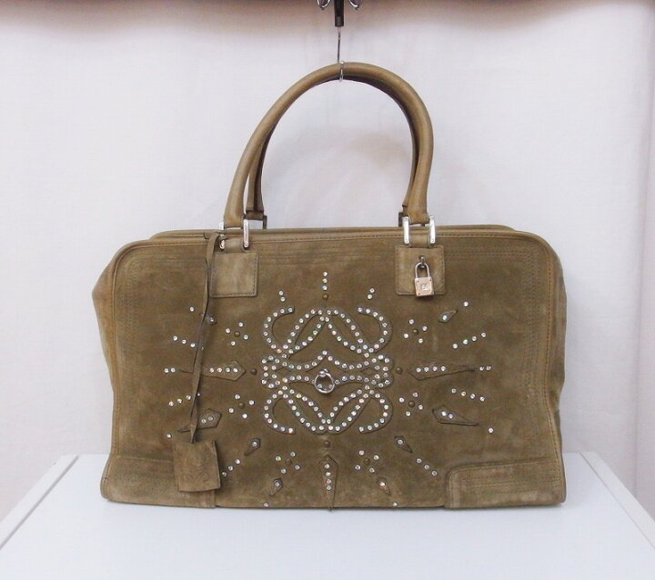 201477】LOEWE ロエベ べたつか アマソナ44 ボストンバッグ ライン 