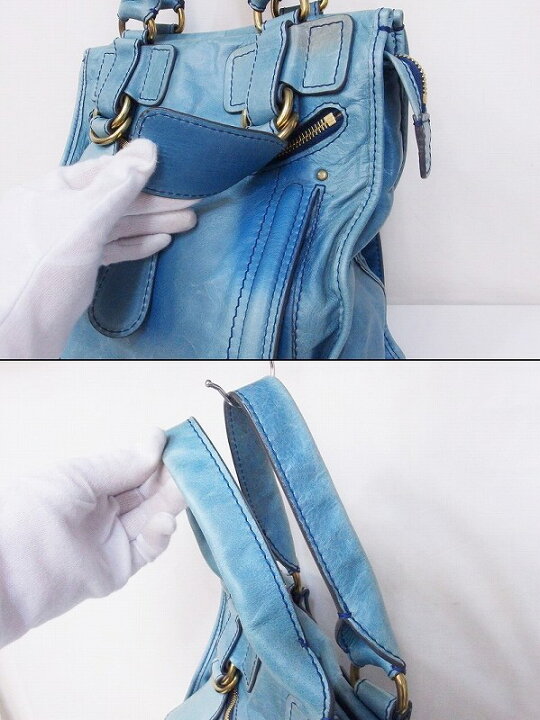 楽天市場】【中古】Chloe クロエ ベイ レザー トートバッグ *変色あり 