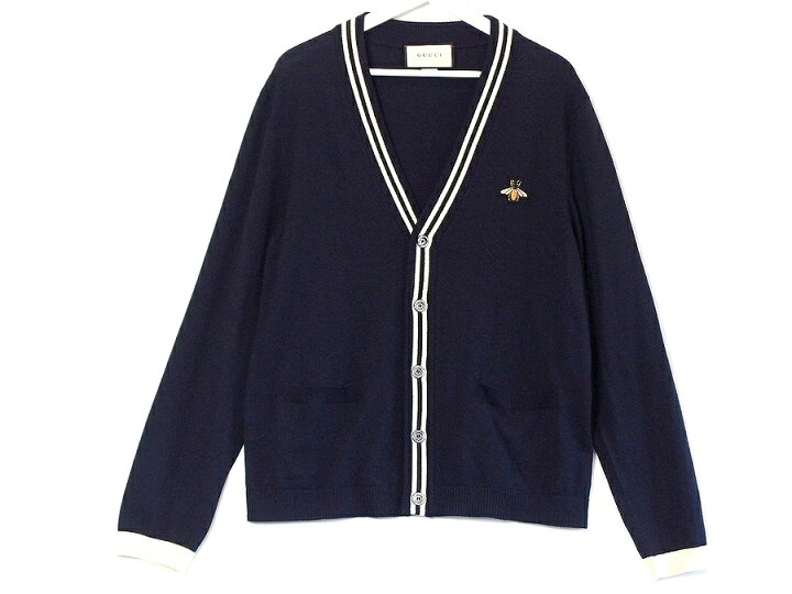 楽天市場】【中古】GUCCI グッチ 20AW BEE ウールニットカーディガン 