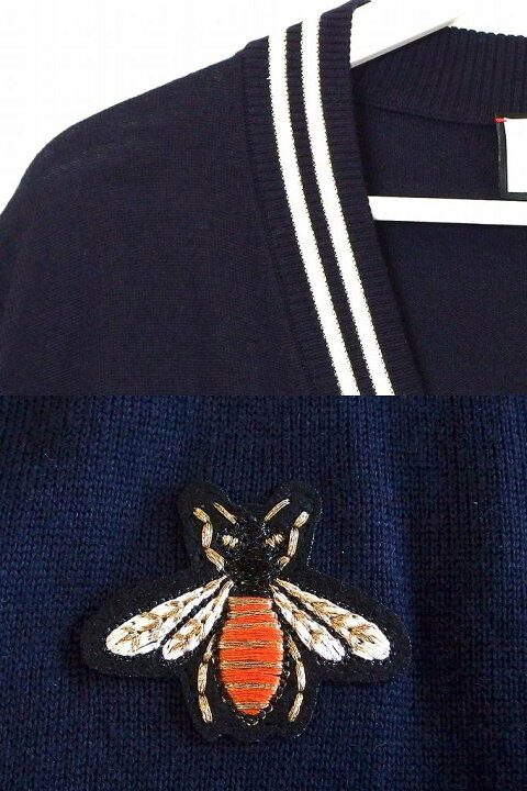 楽天市場】【中古】GUCCI グッチ 20AW BEE ウールニットカーディガン 