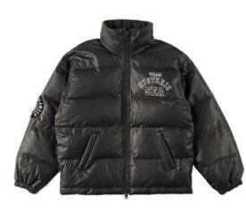 【中古】 WIND AND SEA×HYSTERIC GLAMOUR　レザーダウンジャケット メンズ ・L WDS-HYS-3-02 ブラック