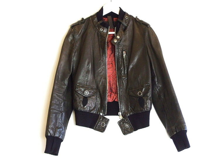 楽天市場】【中古】Brogden ブログデン レザー ライダースジャケット 