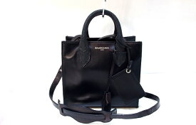 【中古】BALENCIAGA バレンシアガ パドロック ヌード 2WAY ハンドバッグ 347237 ブラック