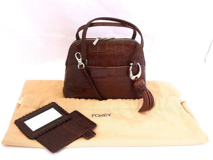 楽天市場】【中古】FOXEY フォクシー クロコ型押し ショルダーバッグ 