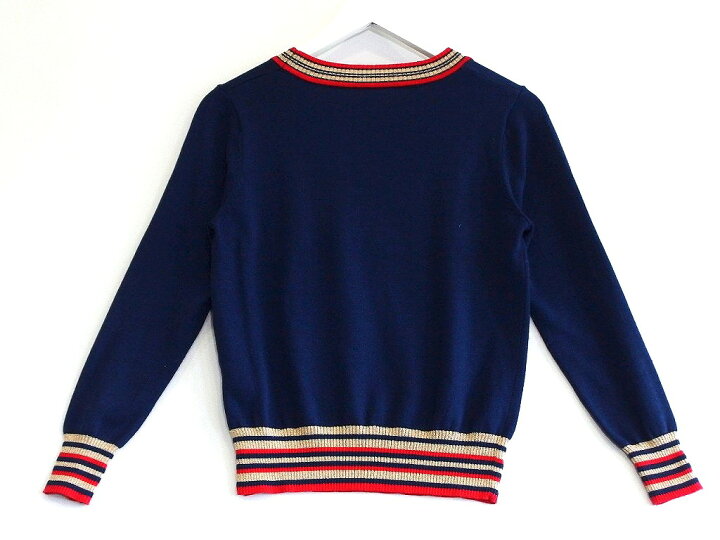 楽天市場】【中古】GUCCI グッチ CUBE ロゴ ニット セーター 金糸 