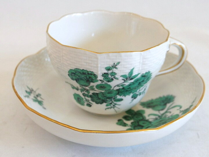 楽天市場】【中古】Meissen マイセン カップ＆ソーサー グリーン 
