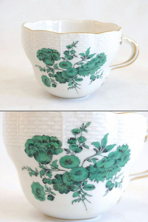 楽天市場】【中古】Meissen マイセン カップ＆ソーサー グリーン 