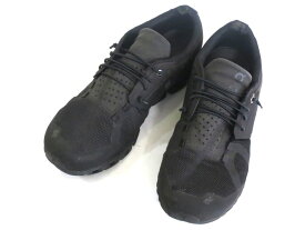 【中古】On オン Cloud 5 (オン クラウド 5)　ウォータープルーフ　スニーカー ゴム紐 メンズ ・UK 7.5 ブラック ok5020226652