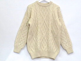 【中古】 【WOOLLENS】ウーレンズ　ローゲージ ニット セーター　ヴィンテージ スコットランド製 メンズ ・S ok5016225148