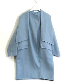 【中古】＜完売品＞ HOUSE OF LOTUS ハウス オブ ロータス クレーターメルトンコート　ウール　襟デザインコート ・M 30212017040 サックス sy5024228767