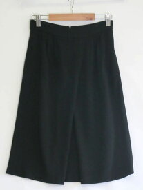 【中古】PRADA プラダ 膝丈スカート　フレア　タックデザイン ・38 ブラック sy5024228830