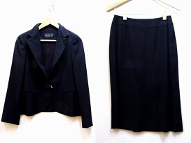 【中古】BASILE28 バジーレ・ベントット セットアップ スカートスーツ ・40 ブラック kz5024229000