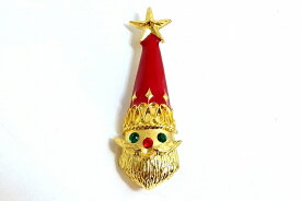 【中古】＜1960-1970年代＞＜アメリカ＞ ヴィンテージ　星が輝くサンタクロース ブローチ kz5024229066