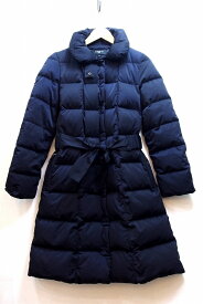 【中古】PAULE KA ポールカ リボンベルト ダウンコート ・38 ネイビー kz5024229144