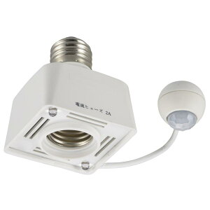 OHM �Z���T�[�\�P�b�g E26�Ή� �l���Z���T�[ ��d�⏕�� HS-LPBA4-W 04-8391
