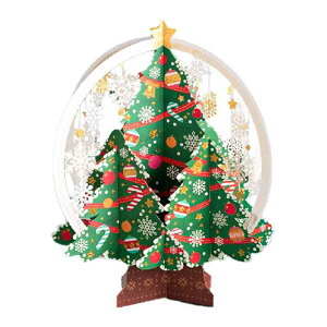 【2024年クリスマスのNEWスタイル】クリスマス カード メッセージカード 封筒付き 紙彫り 金をかけ 3D 立体 可愛い お祝い 挨拶 クリスマス柄 立つことできる 展開できる おしゃれ お祝いカー