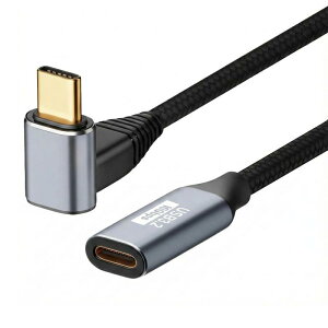 USB Type C �����P�[�u�� L�� Popolier�yPD 100W/5A�}���[�d �zUSB 3.1 Gen2(10Gbps) �����f�[�^�]�� �i�C�����҂� ���ϋv�X�}�[�g�t�H���A�^�u���b�g�A�m�[�g�p�\�R���̃^�C�vc�@��ɑΉ�