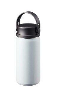 MOTTERU 水筒 保冷 保温 真空断熱 2層構造 直飲み ステンレス サーモ ボトル 350ml ハンドル付き おしゃれ マットカラー MO-3001-009