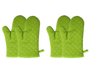 断熱オーブンミトン Rinimie 鍋つかみ 耐熱ミトン クッキングミトン 滑り止め 厚手 左右兼用 手保護手袋 熱くない 安全 電子レンジ手袋 調理用手袋 キッチン手袋 着脱簡単 洗濯可能 耐熱温度2