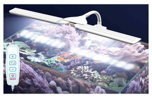 OsAtNb 水槽 ライト アクアリウム ライト LED 熱帯魚 ライト 水槽用 水草育成ライト 3つのモード 調整可能な明るさ 7500K フルスペクトル ライト 青と白 360°回転可能なLEDライト 海水魚 観賞魚 ラ