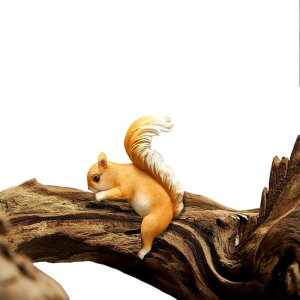 Voyyphixa リス ミニチュア 置物 木の上のリス ネジ付き 癒し フィギュア 可愛い 装飾 ガーデニング 鉢植え飾り 雑貨風景置物 盆栽飾り マイクロ風景装飾 玄関 室内 童話 プレゼント アクセサ