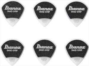 Ibanez 滑り止め素材を使用したピック Grip Wizard Series Sand Grip Pick 【MEDIUM】 6枚パック ホワイト PPA18MSGWH ティアドロップ