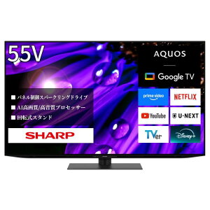 �V���[�v 55V�^ �L�@EL �e���r AQUOS OLED 4T-C55EQ1 4K �`���[�i�[���� Google TV (2022�N���f��)