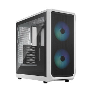 Fractal Design Focus 2 RGB White TG Clear Tint �G�A�t���[�d�� �����K���X�p�l���̗p ATX PC�P�[�X ARGB���f�� FD-C-FOC2A-04 CS8055