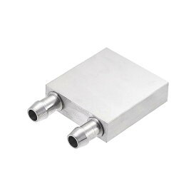 DMiotech 1個 40 x 40 x 12 mm アルミニウム ウォーターブロック コンピューター冷却 ポリッシュラジエーター 注ぎ口付き PCクーラー用