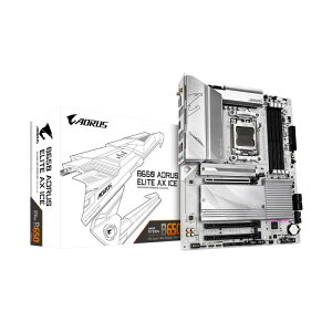 Gigabyte B650 AORUS ELITE AX ICE AMD AM5�\�P�b�g�}�U�[�{�[�h�AATX�ADDR5�X���b�g4�AM.2�\�P�b�g3�AUSB-C�|�[�g2�A�t�B�b�gI/O�V�[���h�A2.5GbE LAN�AWi-Fi 6E�A�f�B�X�v���C�|�[
