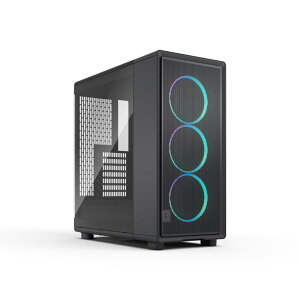 Fractal Design Epoch Solid Black White TG RGB Clear tint �~�h���^���[�^PC�P�[�X �����K���X�p�l�� RGB�t�@�� �u���b�N �z���C�g