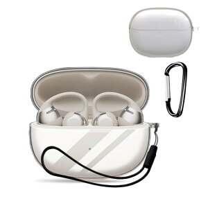 �yKONXISA�zFor Shokz OpenDots 2 / ONE �p �P�[�X �J�o�[ TPU �N���A ���C�����X�C���z���P�[�X ���p���₷�� �ϏՌ��� �h���h�o �E�H�b�V���u���i�J���r�i�t��+�X�g���b�v�t�� �j�����^�т����₷��