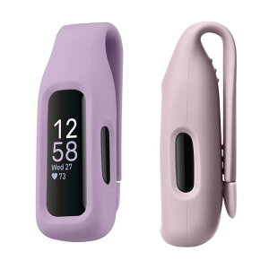 kwmobile Fitbit Inspire 3 / Inspire 2 / Ace 3�Ή� 2x �N���b�v�z���_�[ - �V���R�� �t�B�b�g�l�X�g���b�J�[ �N���b�v