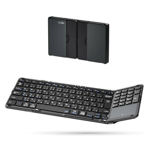 Ewin �܂肽���� Bluetooth�L�[�{�[�h ���{��z�� �^�b�`�p�b�h �e���L�t�� 3��֑ؑΉ� �^�C�vc iPad �^�u���b�g iOS/Windows/Mac�Ή� �t���T�C�Y EW-NKB303