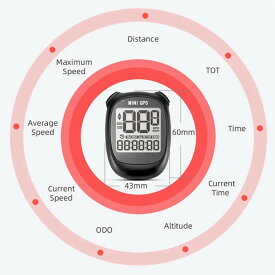 【日本語説明書 GPS】防水サイクリング コンピュータ位置決め自転車走行距離計 LCD ディスプレイ付き 速度 高度 距離 乗車時間 走行距離計などを正確に表示できます