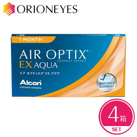 【LINEでクーポン配布中】エアオプティクス EX アクア（3枚入り×4箱セット）アルコン ソフトコンタクトレンズ クリアレンズ 1ヶ月 連続装用交換タイプ 1マンスリー【LINEでクーポン配布中】