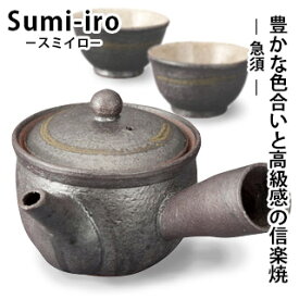 【信楽焼】 Sumi-iro 急須 Sum-3k茶器 急須 茶出し ティーポット 器 陶器 シック 高級感 お茶 ティータイム