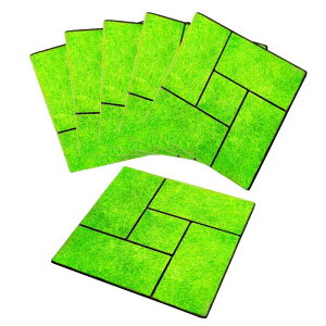 雑草が生えにくい芝生調マット6枚組 カットOK 30×30cm ガーデニング ベランダ レビューでクーポンプレゼント