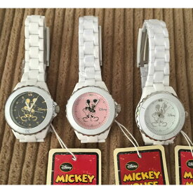 ディズニー 腕時計 ハイブリッドセラミックミッキー時計 限定品 限定生産 シリアルナンバー入り 天然ダイヤ ギャランティーカード付き 化粧箱入り【送料無料】