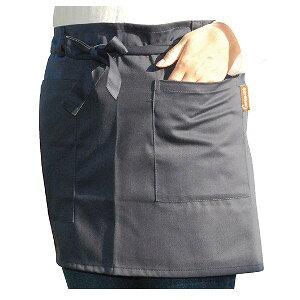 撥水エプロン 防汚加工 セフティ−3 ガーデンエプロン ショート NV ネイビー