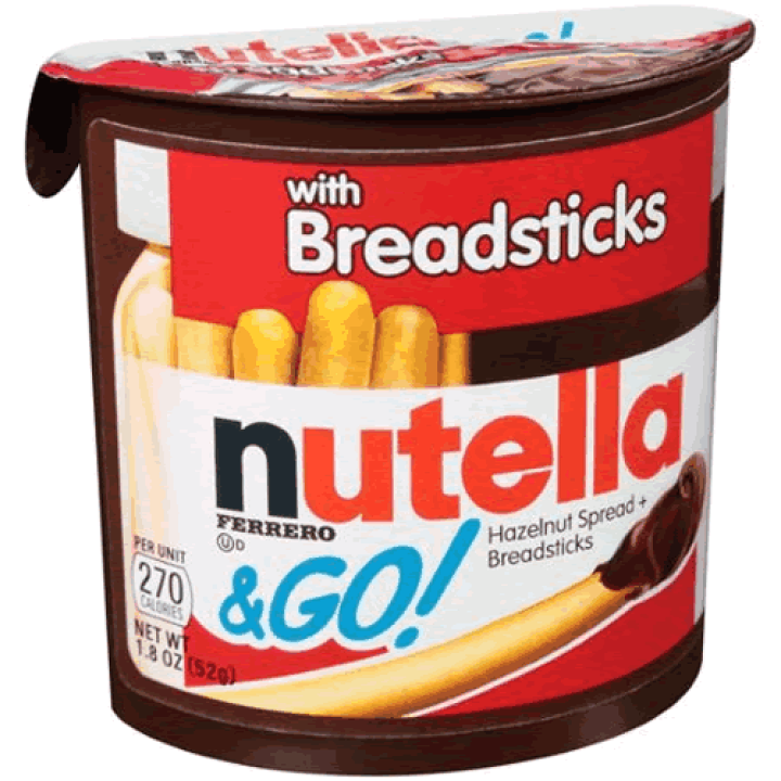 楽天市場 即納 Nutella ヌテラアンドゴー クラッカー付 8個入り ヘーゼルナッツ チョコレート スプレッド コーシャー認定イタリア生まれのへーゼルナッツチョコスプレッド クラッカー棒につけて食べるから手が汚れないブレッドスティック棒付 米国サプリ直販店