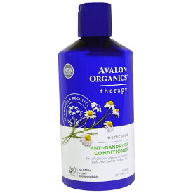 アバロンオーガニクス（Avalon Organics） フケ防止（ふけ予防） コンディショナー 415mlサリチル酸2%配合。アロエベラ、ティーツリー、カモミールなどエッセンシャルオイルをブレンドし、頭皮の乾燥、皮膚炎などを緩和します。髪の毛の根元から毛先まで栄養補給