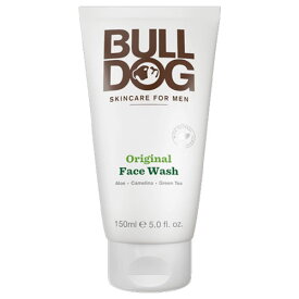 ブルドッグ（BULL DOG） オリジナル フェイスウォッシュ（洗顔料） 150ml男性用（メンズ）スキンケア。アロエベラ、カメリナ油、緑茶を配合。スッキリとリフレッシュできる洗顔フォーム。メンズコスメ