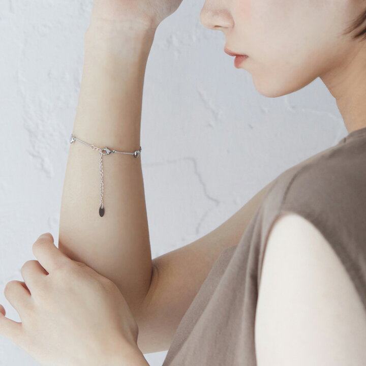 楽天市場】k18 ブレスレット レディース ステンレス ハート ゴールド  