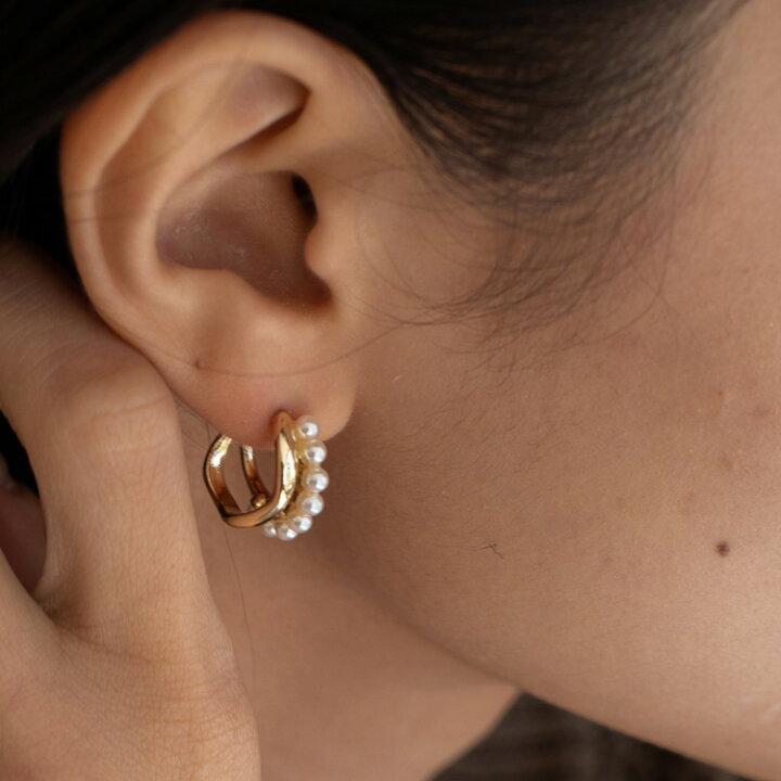 楽天市場】ピアス フープ k18コーティング 華奢 小さめ レディース  