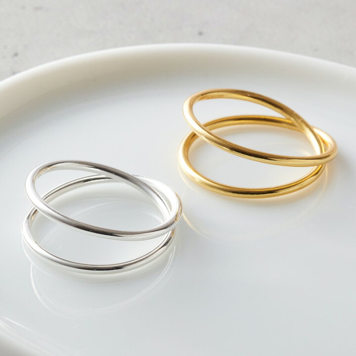 楽天市場】指輪 レディース 2重 レイヤード リング 12号 二重 2連  