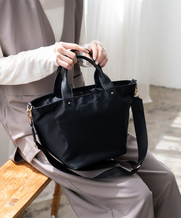 楽天市場】【本革×高密度ナイロン】トートバッグ 小さめ レディース  